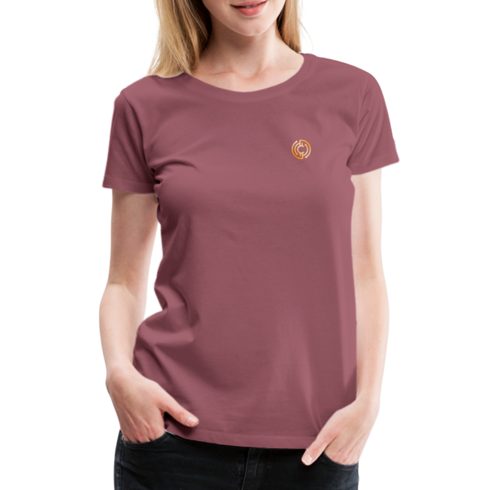 Frauen Premium T-Shirt The City + Logo - Malve
