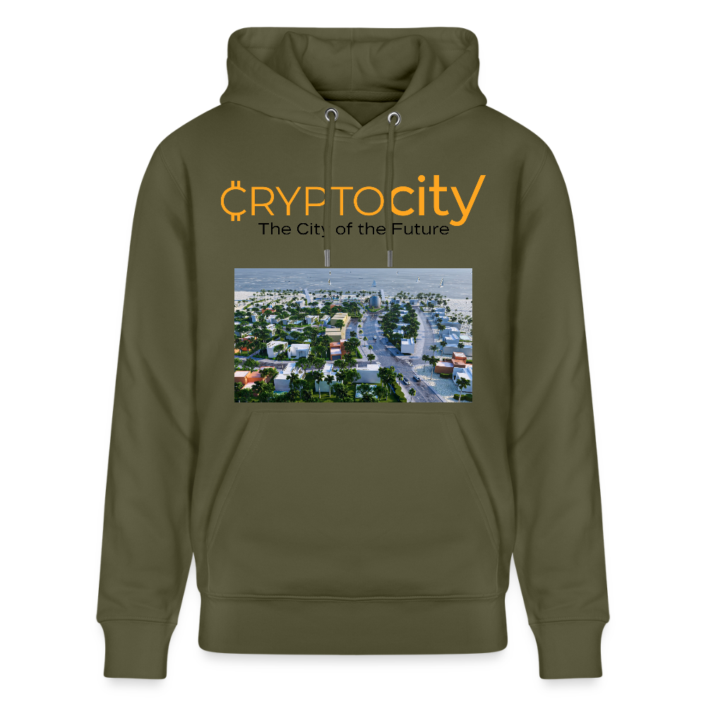 Unisex Bio-Hoodie The City of the Future - Khaki Grün