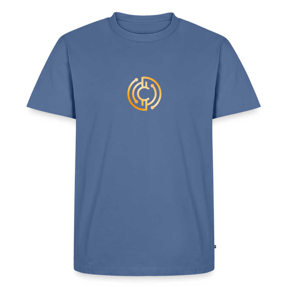 Männer Premium T-Shirt - The City + Logo - Iron Man Edition - Taubenblau