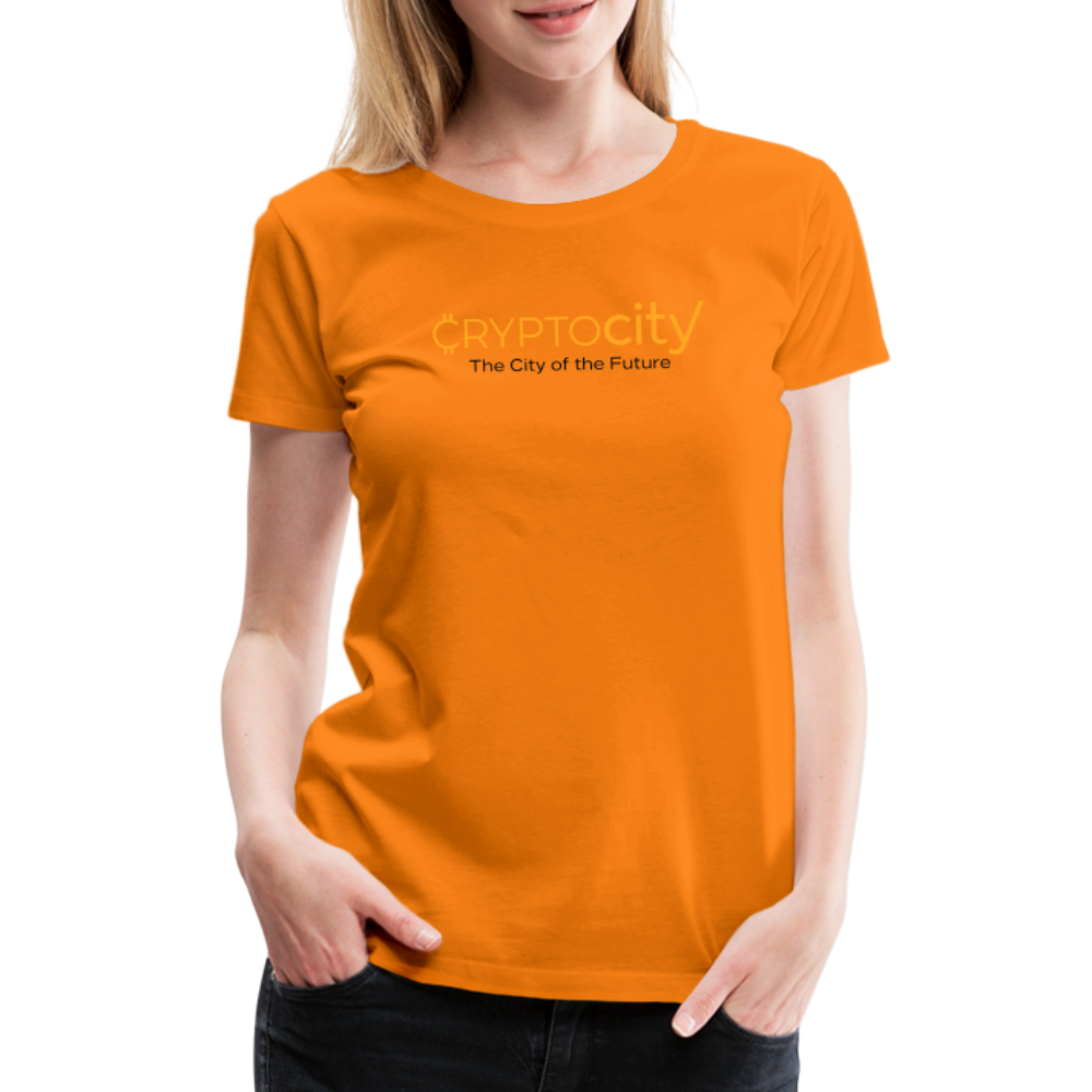 Frauen Premium T-Shirt The City of the Future - Orange