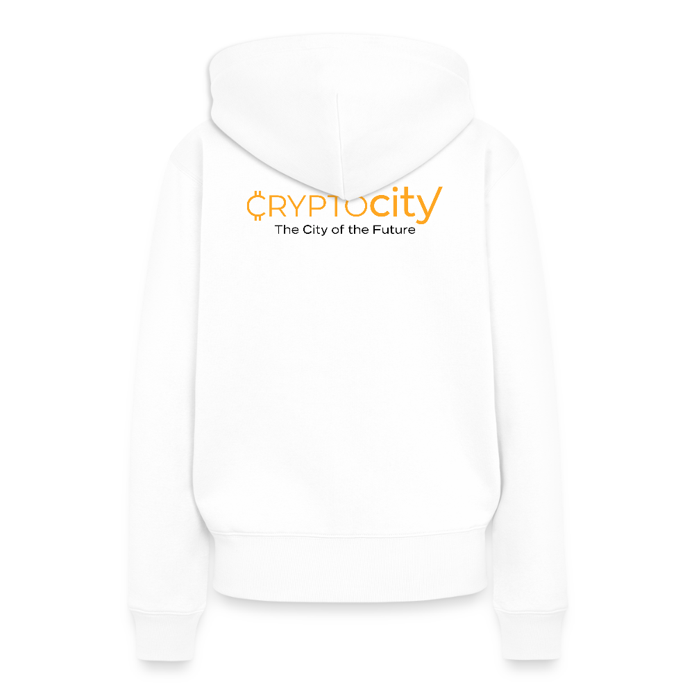 Frauen Premium Hoodie The City + Logo - Weiß
