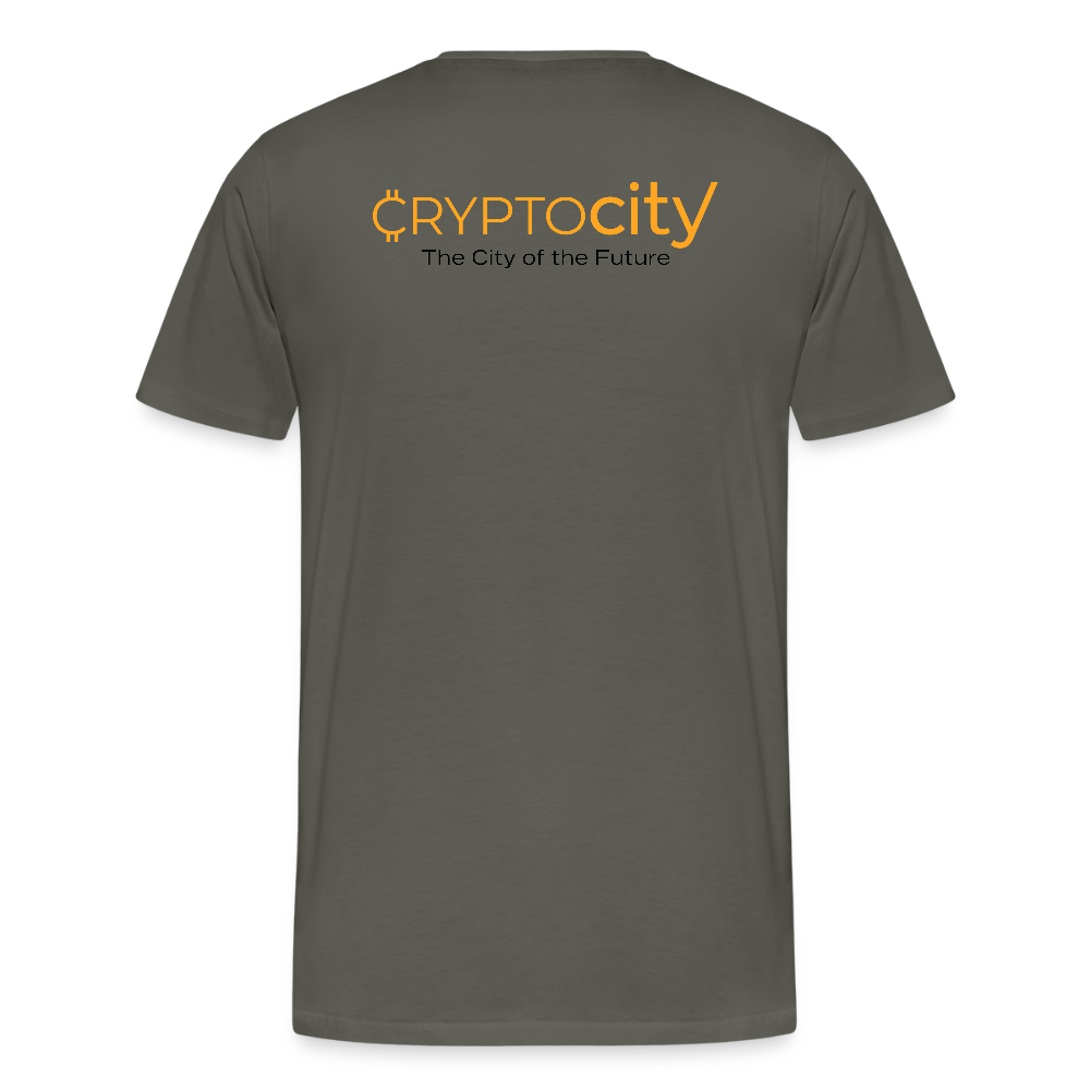 Männer Premium T-Shirt The City + Logo - Asphalt