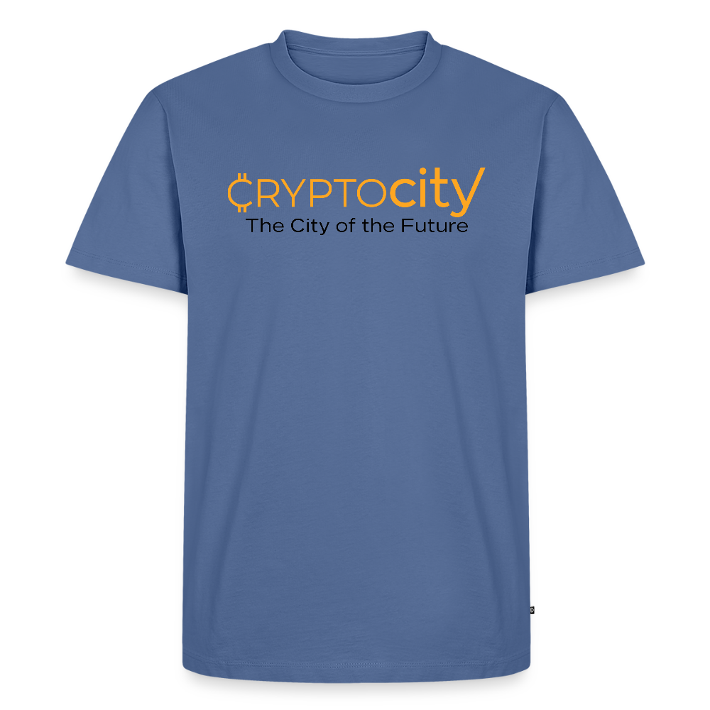 Männer Premium T-Shirt City of the Future - Taubenblau