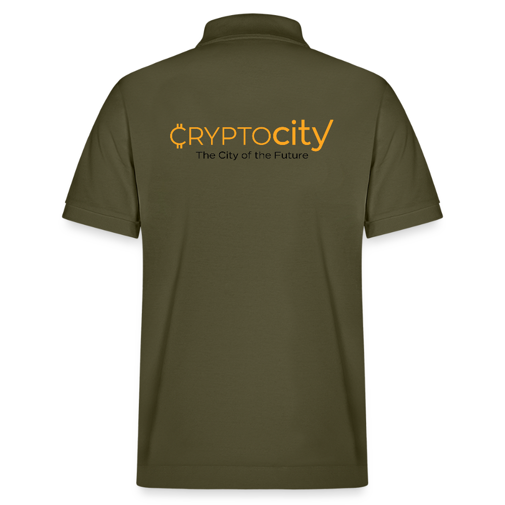 Herren Bio-Poloshirt The City of the Future - Khaki