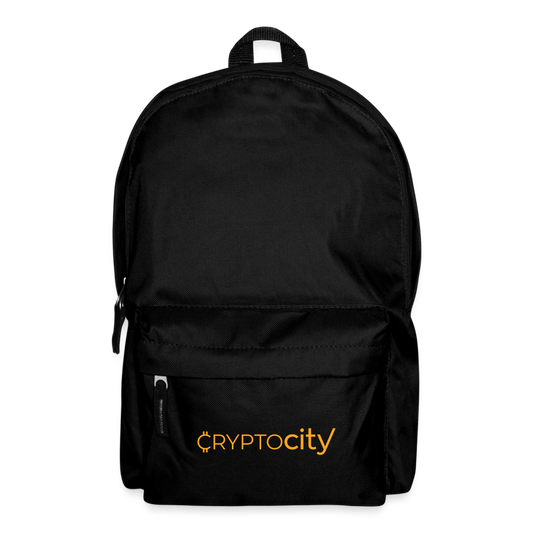 Rucksack mit dem klassischen CryptoCity Schriftzug - Schwarz