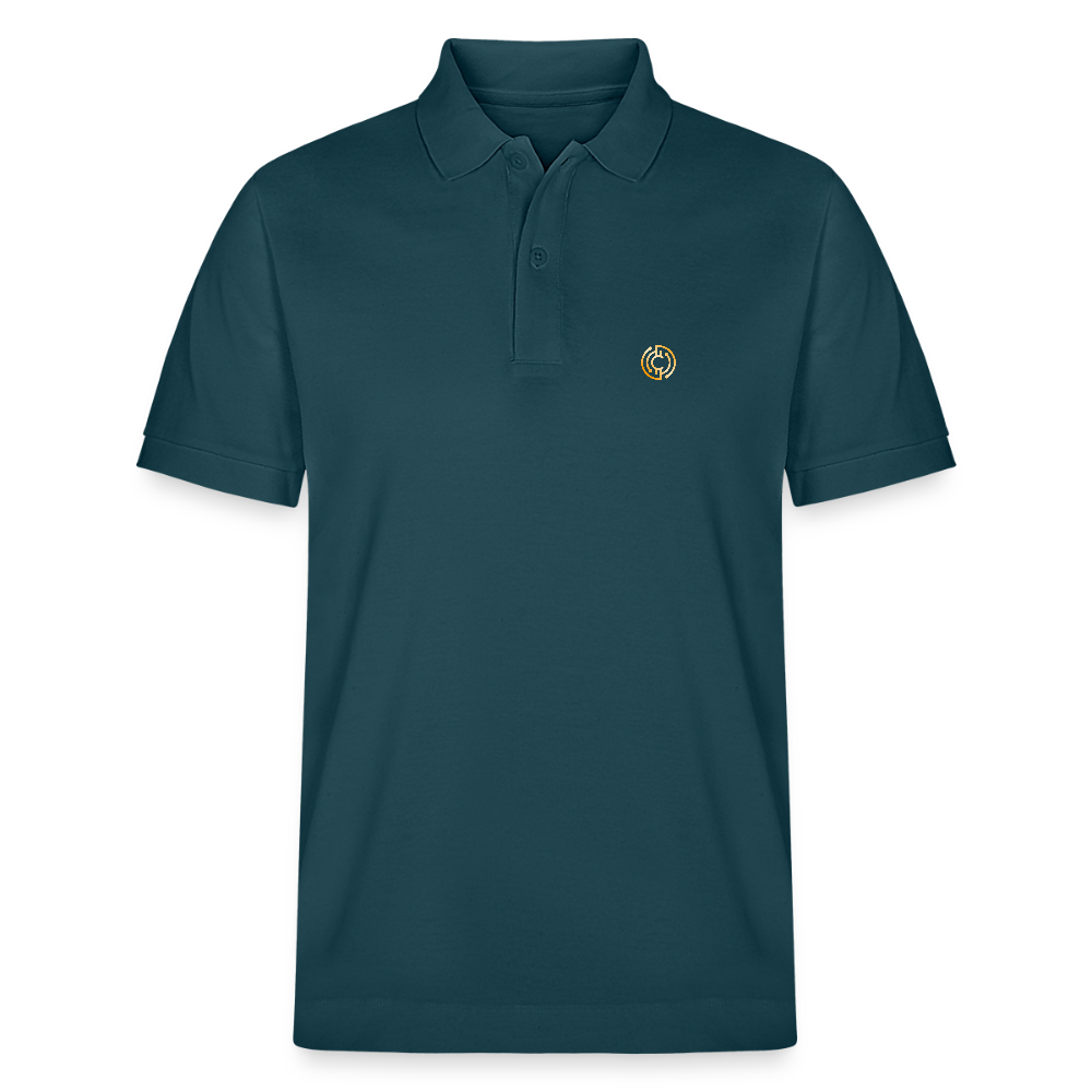 Bio-Poloshirt Herren The City + Logo - Dunkles Petrol