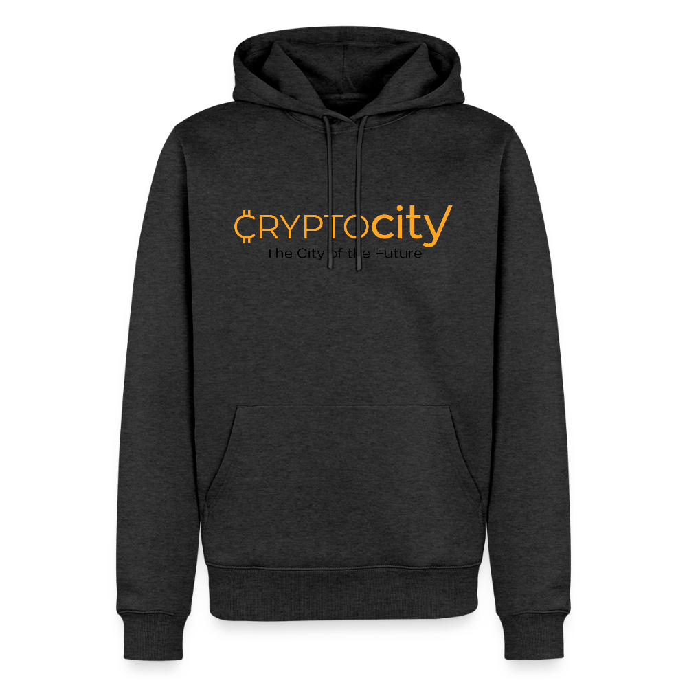 Männer Premium Hoodie The City of the Future - Anthrazit meliert