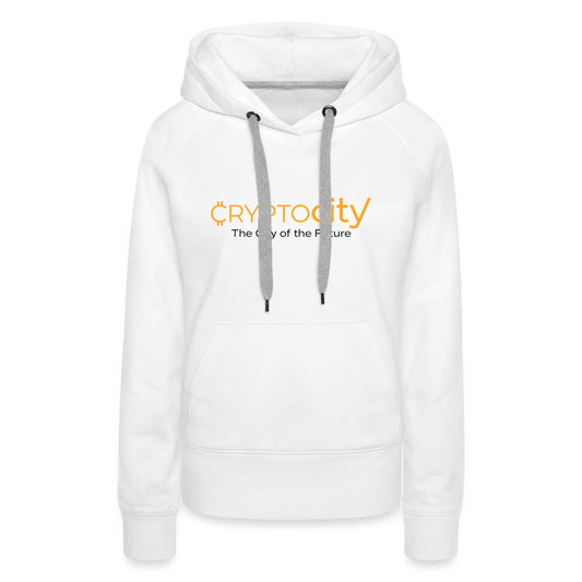 Frauen Premium Hoodie The City of the Future - Weiß