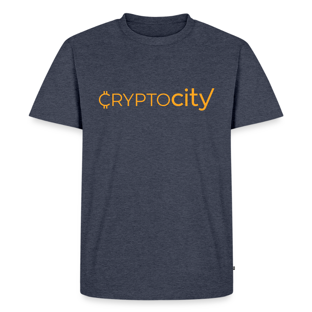 Männer Premium T-Shirt mit dem klassischen CryptoCity Schriftzug - Jeansblau 