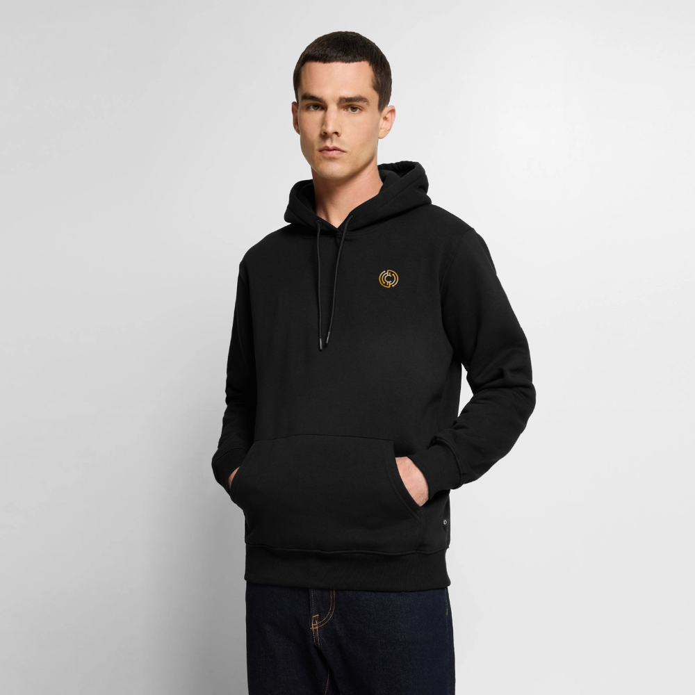 Männer Premium Hoodie Logo - Schwarz