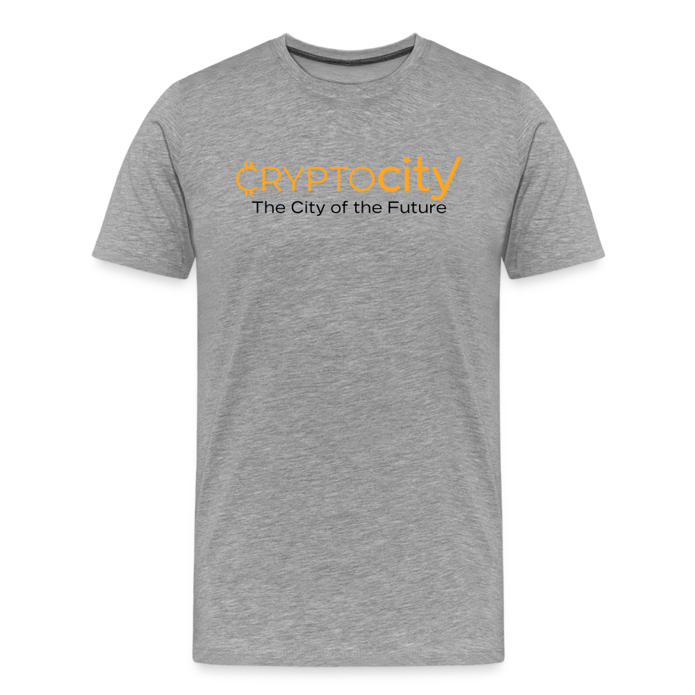 Männer Premium T-Shirt City of the Future - Grau meliert