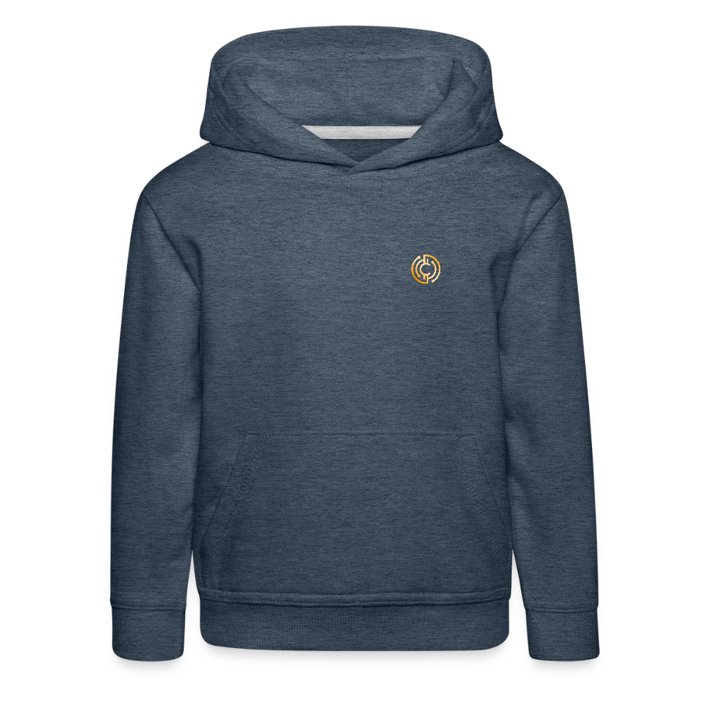 Kinder Premium Hoodie The City + Logo - Jeansblau