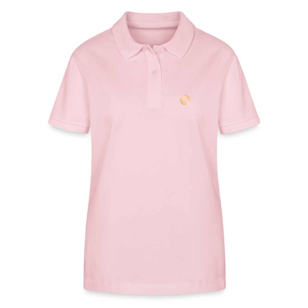 Frauen Bio-Poloshirt Logo - Hellrosa
