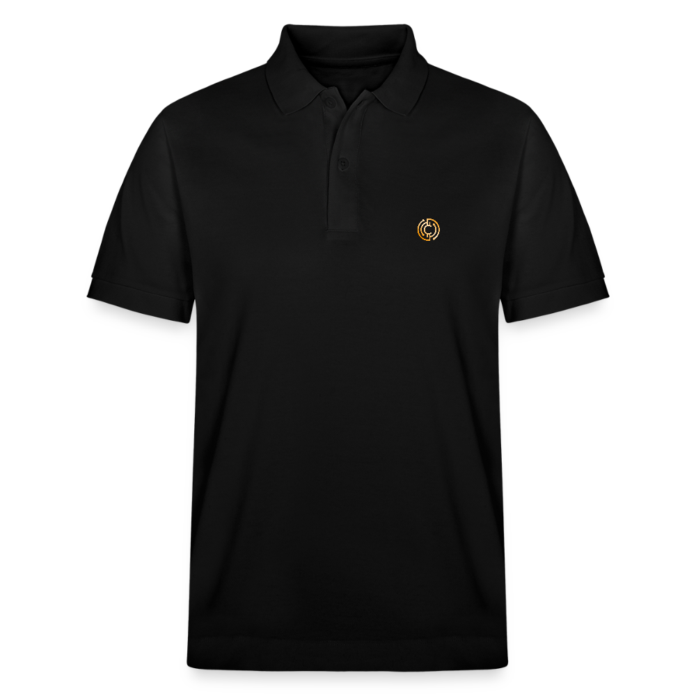 Bio-Poloshirt Herren Logo - Schwarz