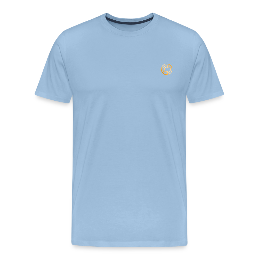 Männer Premium T-Shirt The City + Logo - Sky