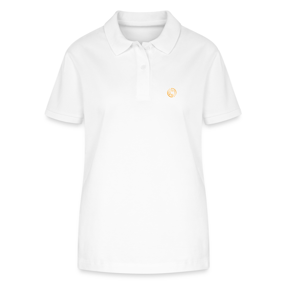 Frauen Bio-Poloshirt Logo - Weiß