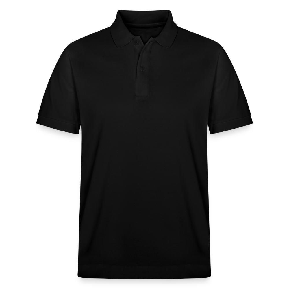 Bio-Poloshirt Herren mit dem klassischen CryptoCity Schriftug - Schwarz