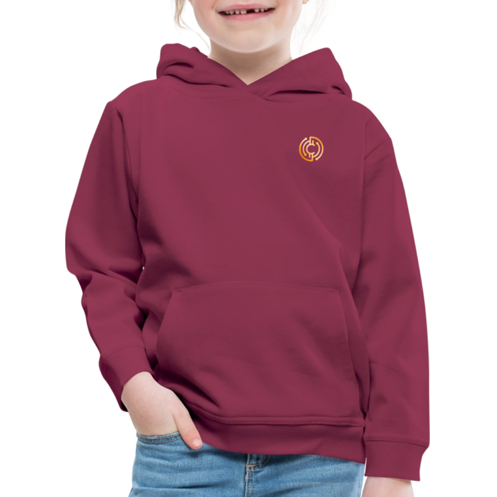 Kinder Premium Hoodie The City + Logo - Bordeaux