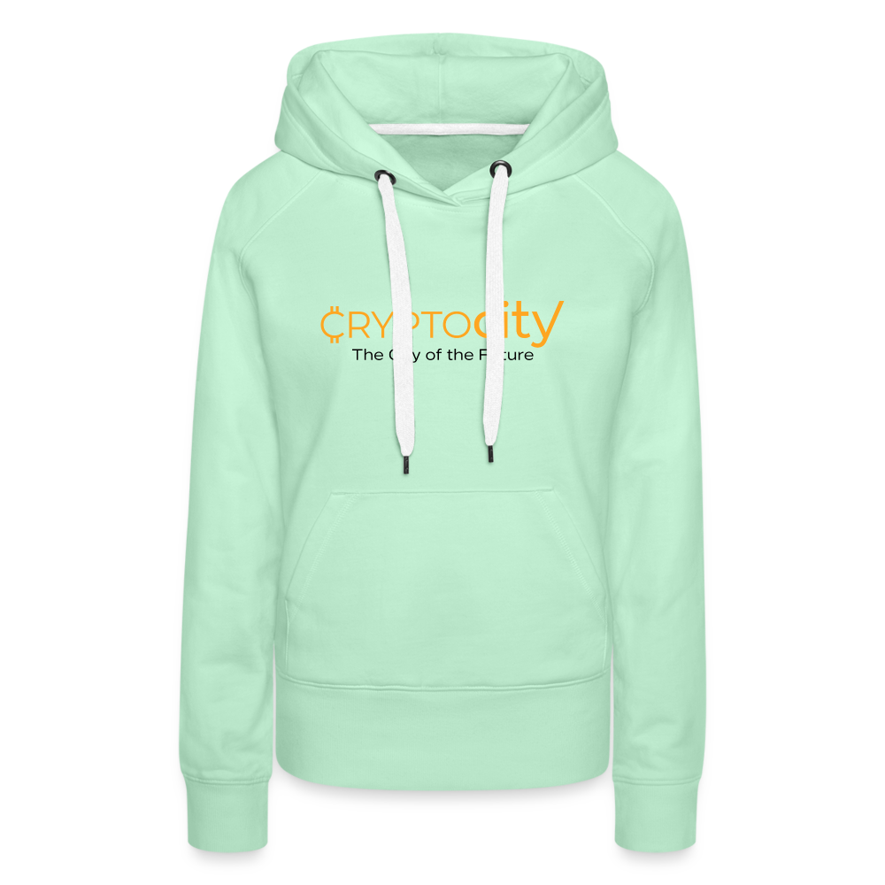 Frauen Premium Hoodie The City of the Future - helles Mintgrün