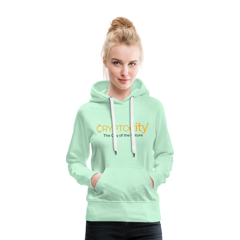 Frauen Premium Hoodie The City of the Future - helles Mintgrün