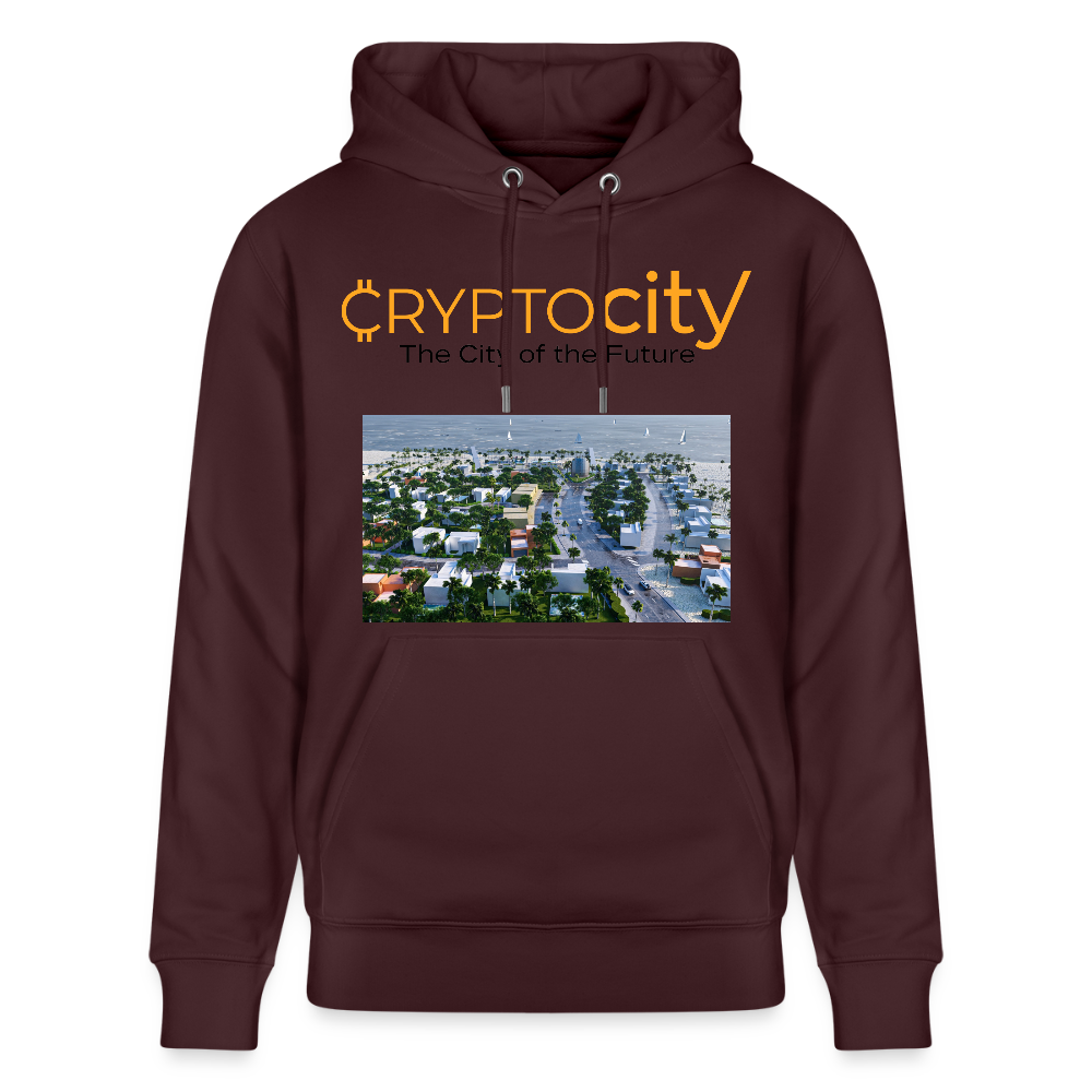 Unisex Bio-Hoodie The City of the Future - Maroon