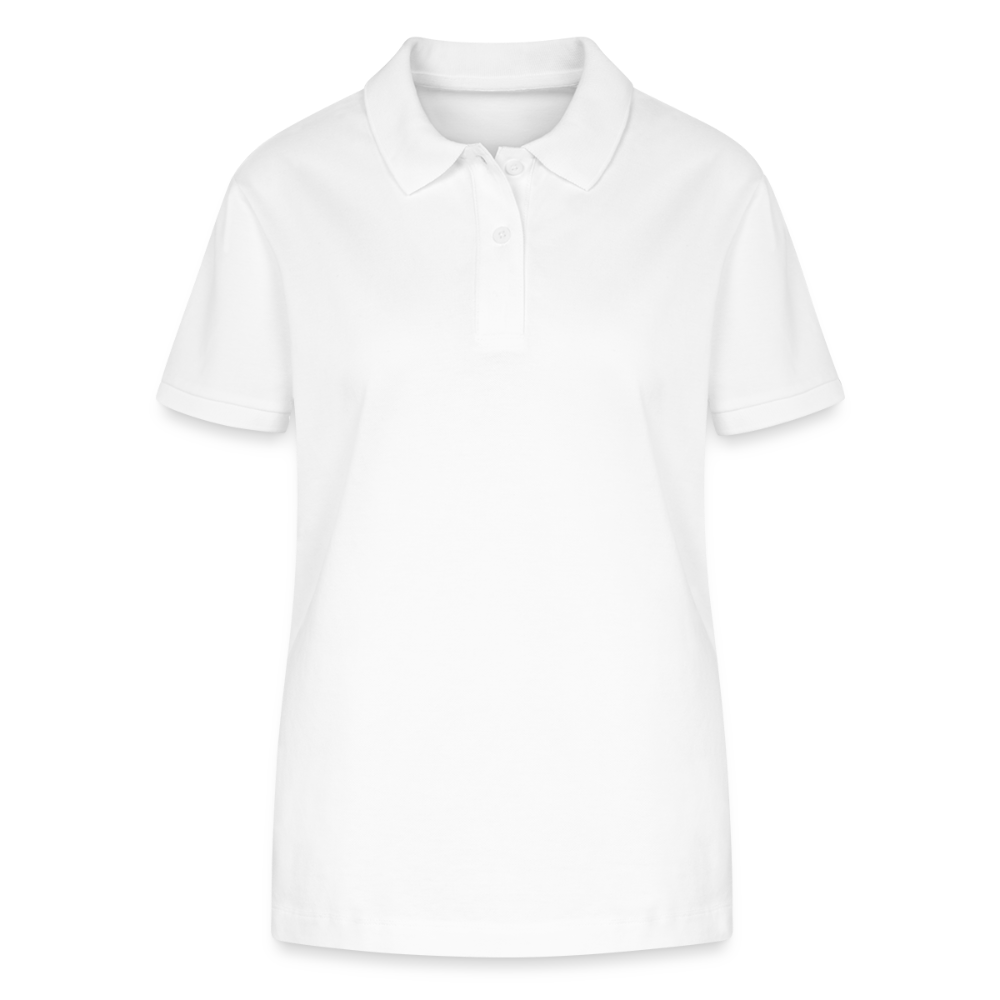 Frauen Bio-Poloshirt mit dem klassischen CryptoCity Schriftzug - Weiß