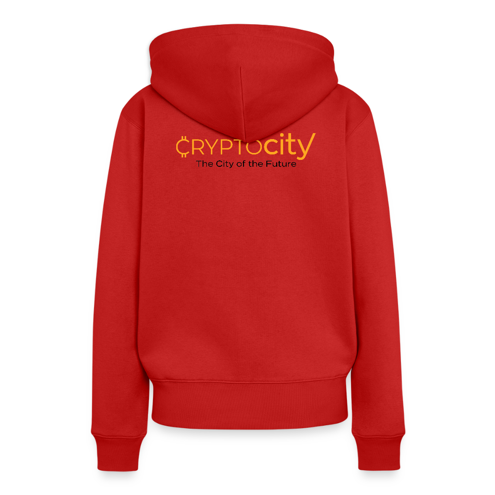 Frauen Premium Hoodie The City + Logo - Rot