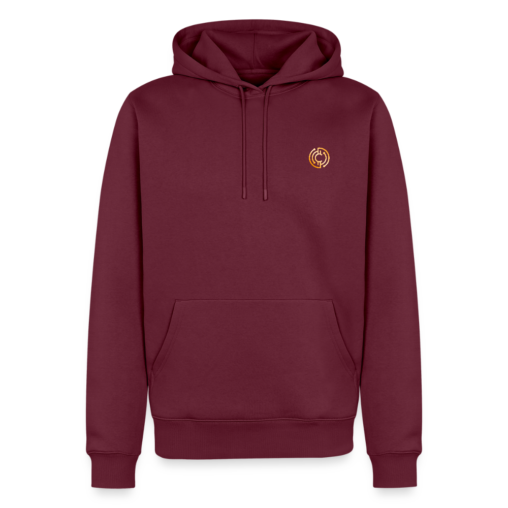 Männer Premium Hoodie Logo - Burgunderrot