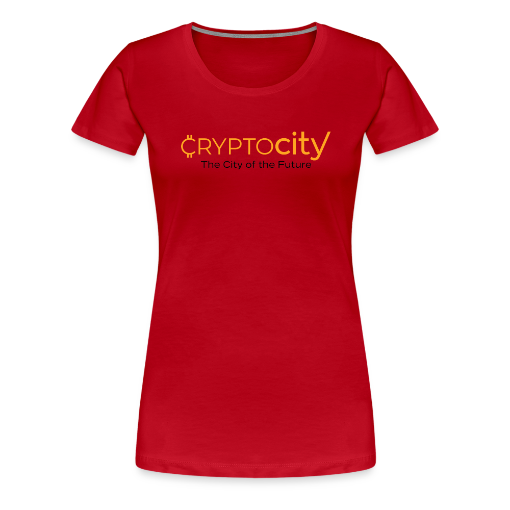 Frauen Premium T-Shirt The City of the Future - Rot