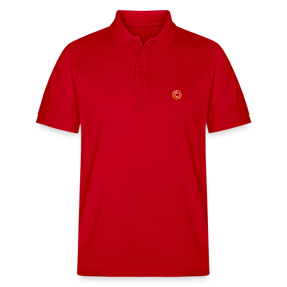 Bio-Poloshirt Herren Logo - Rot