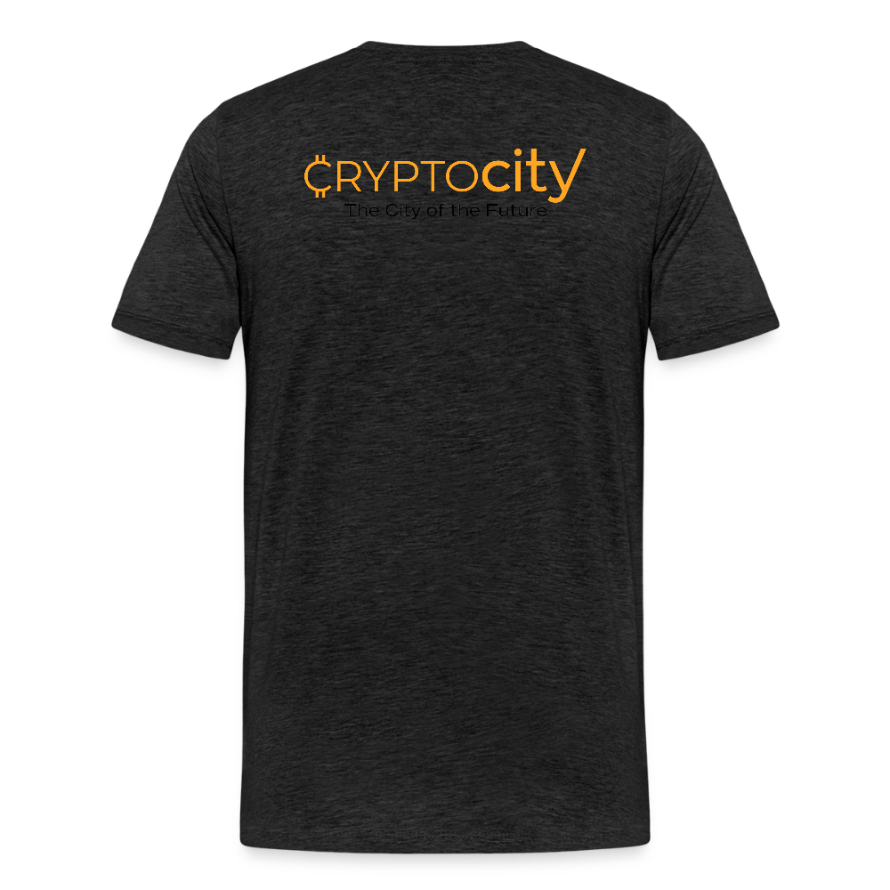 Männer Premium T-Shirt The City + Logo - Anthrazit