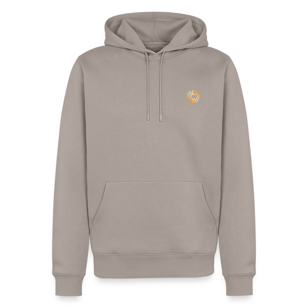 Männer Premium Hoodie The City + Logo - Taupe