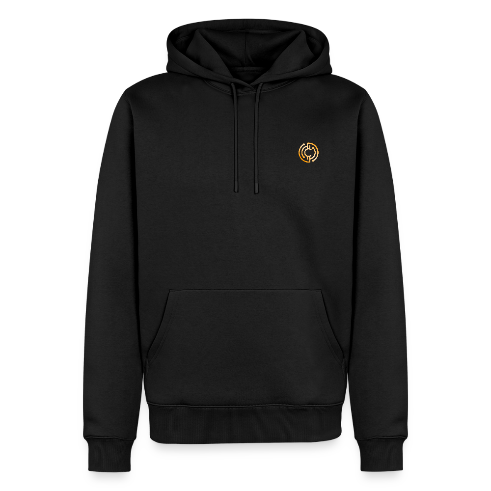 Männer Premium Hoodie Logo - Schwarz