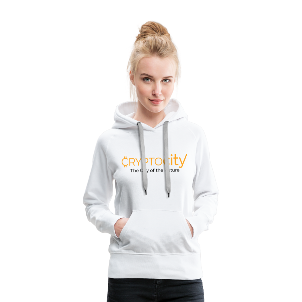 Frauen Premium Hoodie The City of the Future - Weiß