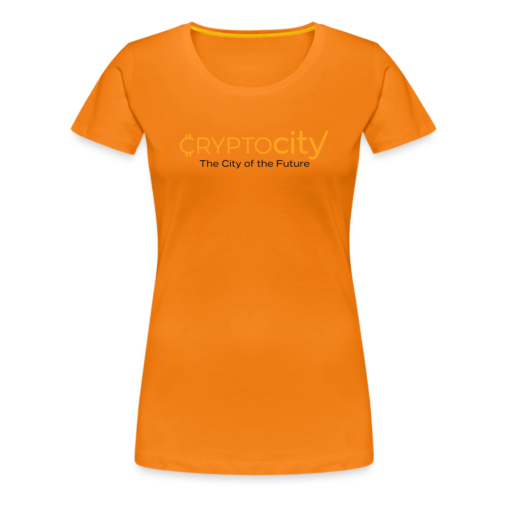 Frauen Premium T-Shirt The City of the Future - Orange