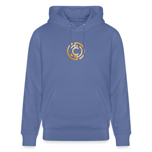 Männer Bio-Hoodie The City + Logo - Iron Man Edition - Blau