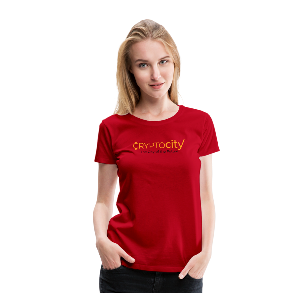 Frauen Premium T-Shirt The City of the Future - Rot