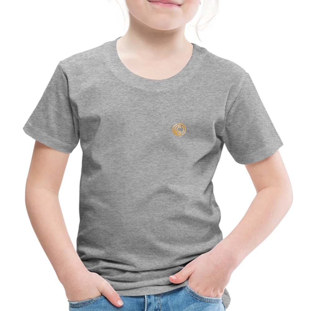 Kinder Premium T-Shirt Logo - Grau meliert