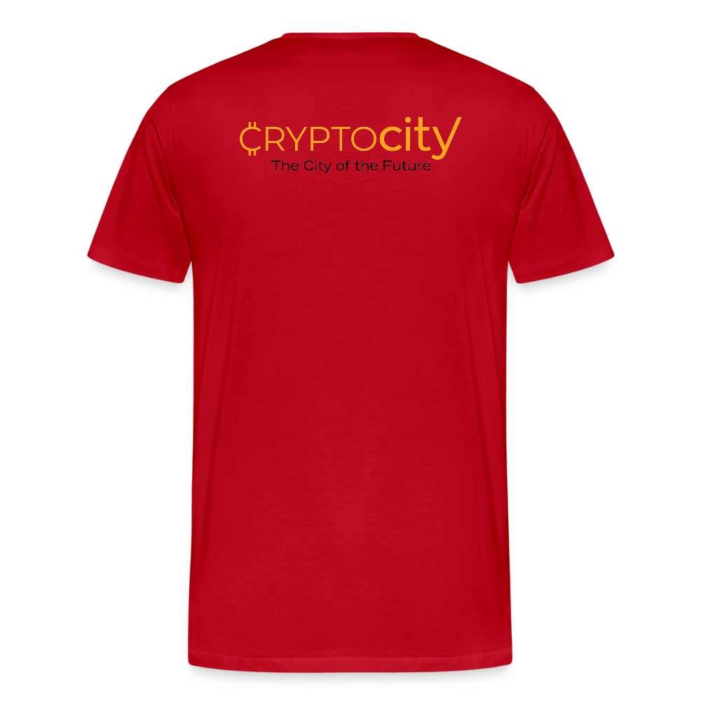 Männer Premium T-Shirt The City + Logo - Rot