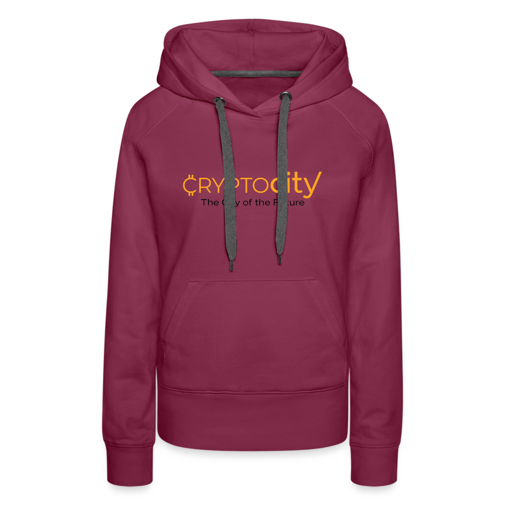 Frauen Premium Hoodie The City of the Future - Bordeaux