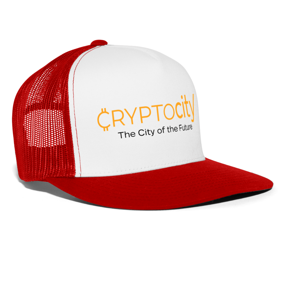 Trucker Cap The City of the Future - Weiß/Rot