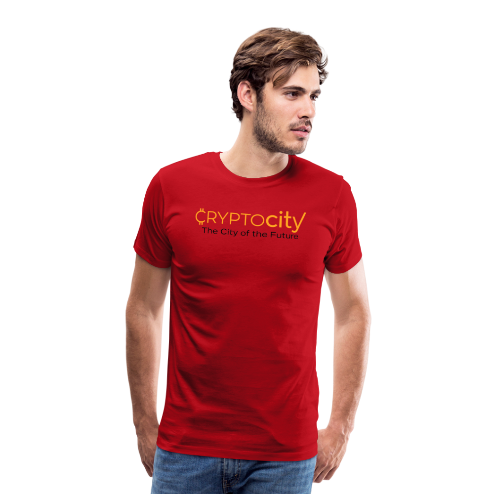 Männer Premium T-Shirt City of the Future - Rot