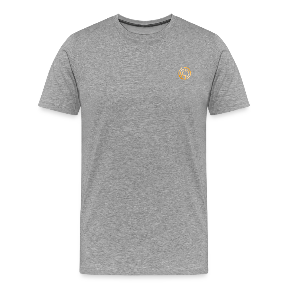 Männer Premium T-Shirt Logo - Grau meliert