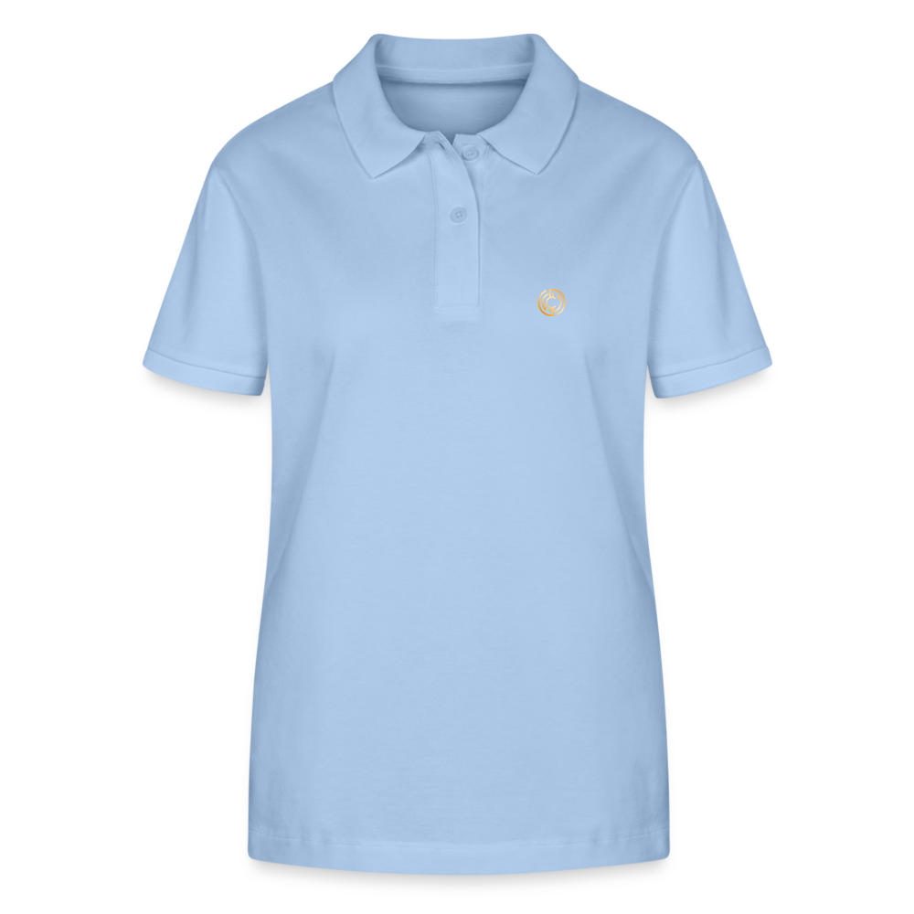 Frauen Bio-Poloshirt The City + Logo - sky Blue