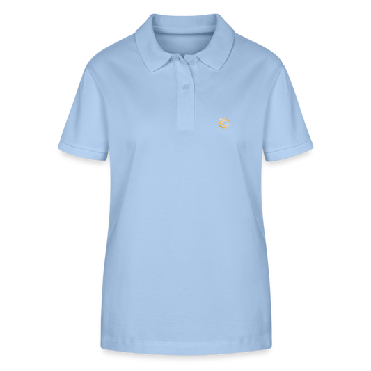 Frauen Bio-Poloshirt The City + Logo - sky Blue