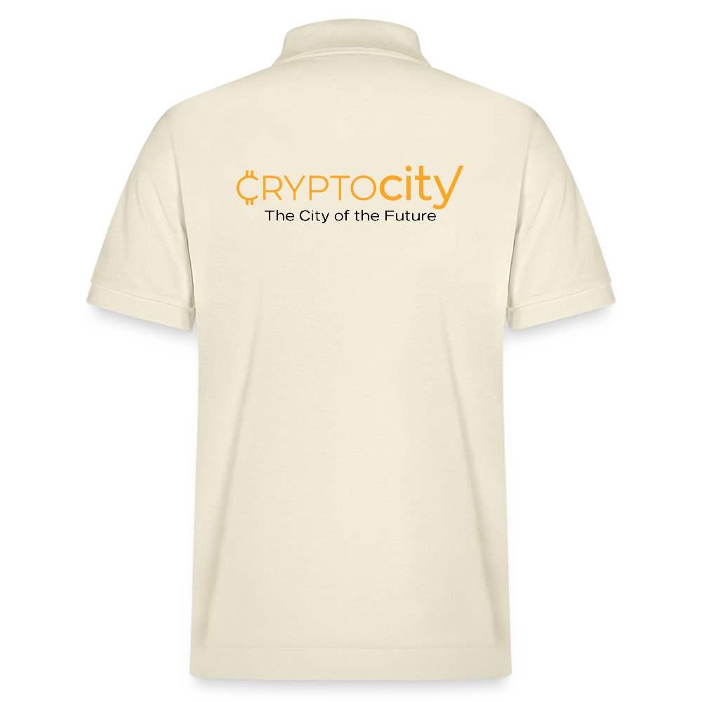 Bio-Poloshirt Herren The City + Logo - Weißgrau