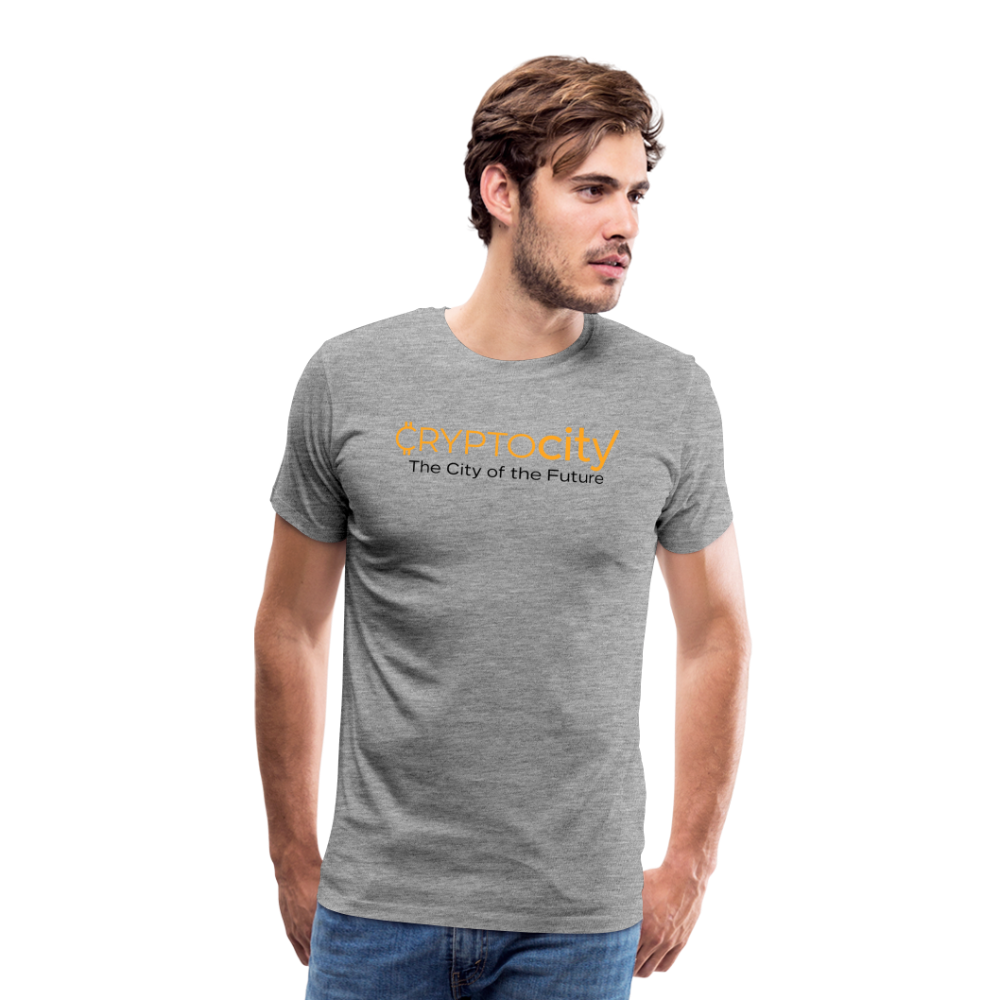 Männer Premium T-Shirt City of the Future - Grau meliert