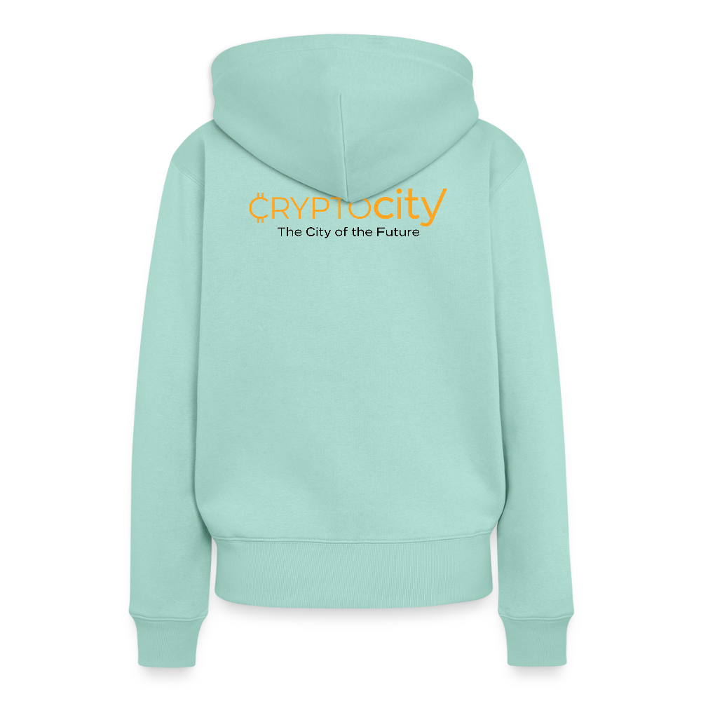 Frauen Premium Hoodie The City + Logo - Mint 