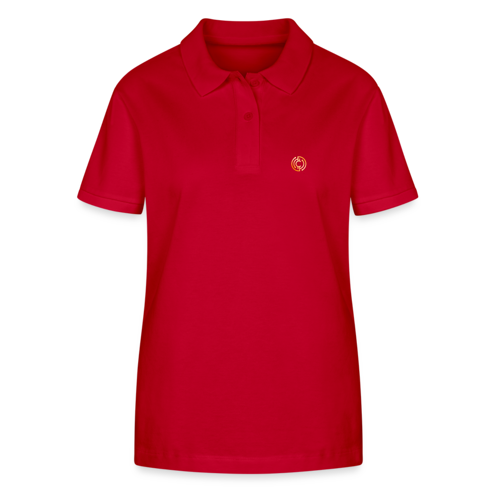 Frauen Bio-Poloshirt The City + Logo - Rot