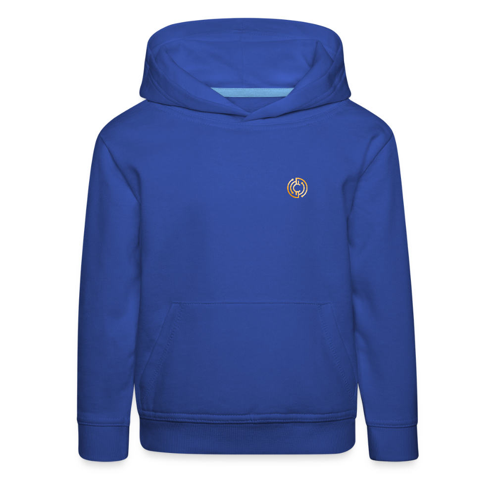 Kinder Premium Hoodie The City + Logo - Royalblau